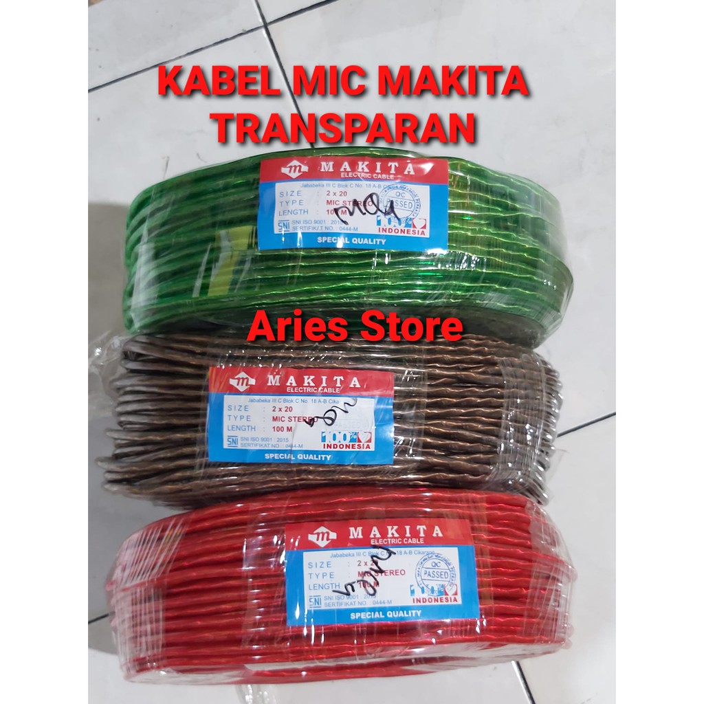 KABEL MIC MAKITA STEREO TRANSPARAN 1 METER