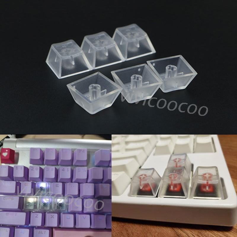 Vivi 10pcs Keycap Keyboard Mekanikal Abs Transparan Matte Backlit Untuk R4 R3 R2 R1