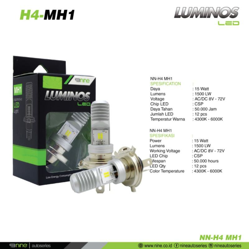LAMPU LED UTAMA MOTOR VIXION TYPE H4 CSP 12 MATA LUMINOS WHITE-3