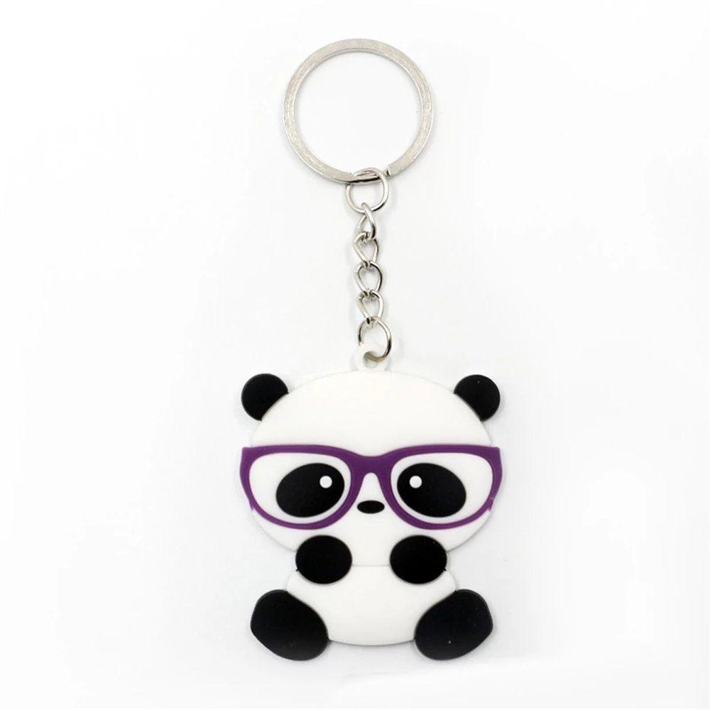 LANFY Panda Animal Keychain 10 Pcs/ lot Woman Girl Key Holder Hadiah Perhiasan Liontin Panda