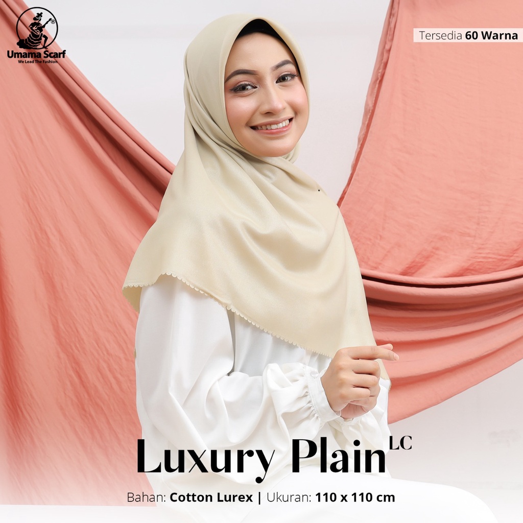 JILBAB SEGI EMPAT LUXURY PLAIN LC BY UMAMA SCARF KERUDUNG POLOS LUXURY PLAIN LC UMAMA