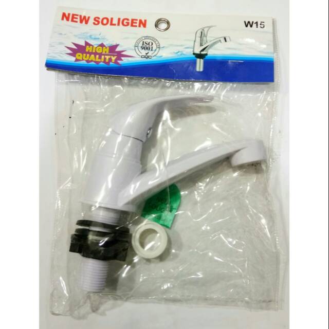 Keran Wastafel PVC 1/2" W15 NEW SOLIGEN W15