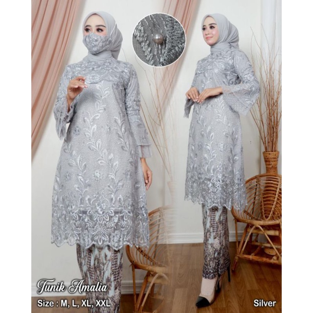 KEBAYA ORIGINAL//KEBAYA MODERN//SET TUNIK AMELIA//Kode ADK