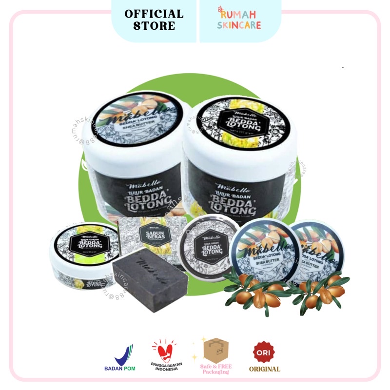 MABELLO Lulur Badan Bedda Lotong ORIGINAL 100gr 300gr | Lulur Beras Hitam | Lulur | Lulur Rempah Hitam | Sabun Beras Hitam | Mabello Bedda lotong | Scrub Lulur Ketan Hitam