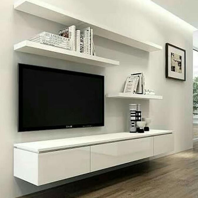 MEJA TV GANTUNG + RAK TV / MEJA TV / MEJA GANTUNG / FLOATING DESK FHBG5645E