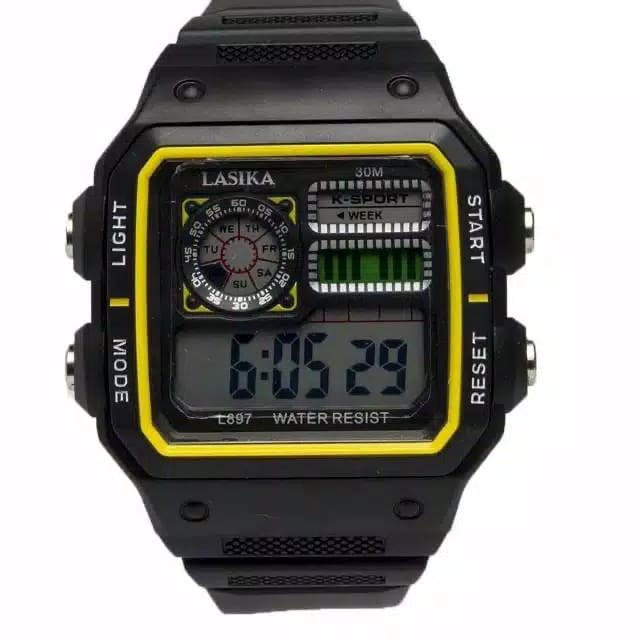 (COD) Jam Tangan Pria Sporty Anti Air Lasika Original LSK-897