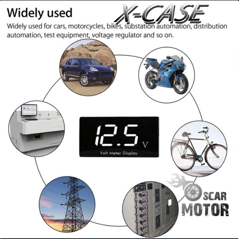 Voltmeter Ukur Aki Digital Volt meter Km AC DC Variasi Walterpof Universal semua motor motor