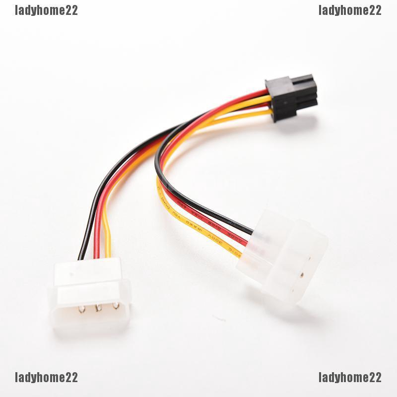 Kabel Power Adapter Converter Pci E 6 Pin To Dual 4 Pin Video Card Shopee Indonesia