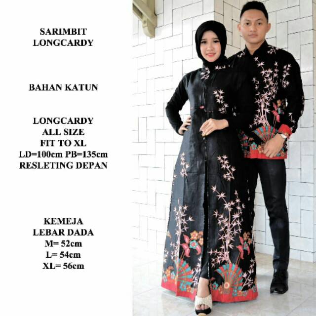 Couple Batik Kipas Longcardy Kemeja Panjang / Cardigan Wanita / Cardigan Batik