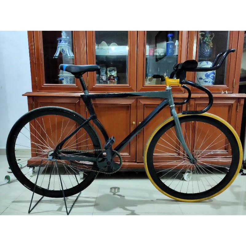 track bike fixie custom welding frame roadbike balap bukan minion minivelo