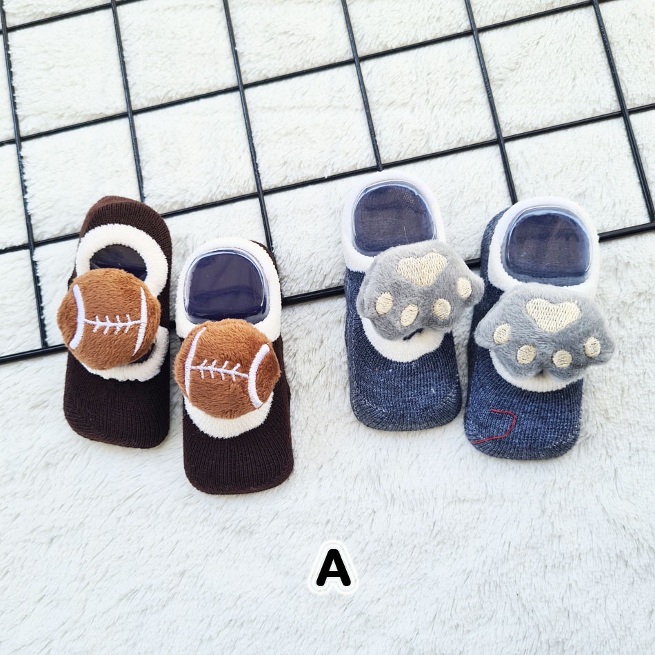 [C-029] Kaos Kaki Bayi Lucu 2 in 1 usia 0-6 bulan (TANPA MIKA)