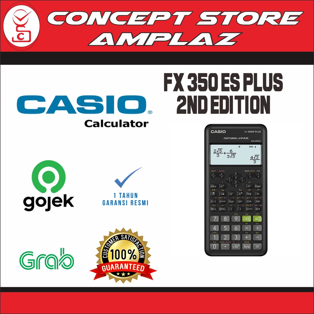 

CASIO FX 350ES PLUS 2nd edition . FX 350 ES PLUS 2nd edition . FX350ESPLUS 2nd edition Original dan Garansi Resmi