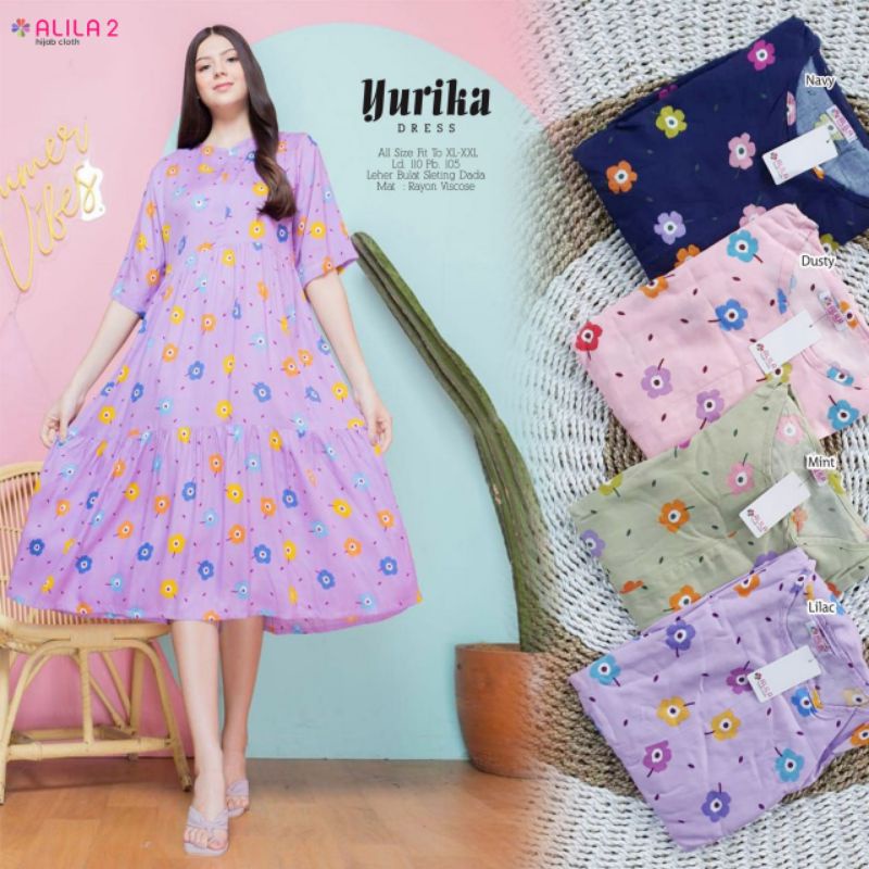 YURIKA MIDI DRESS ORI BERLABEL ALILA