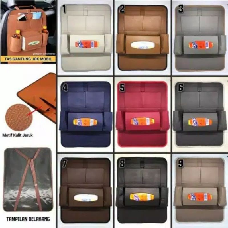 Tas jok mobil bag gantung organizer di jok mobil