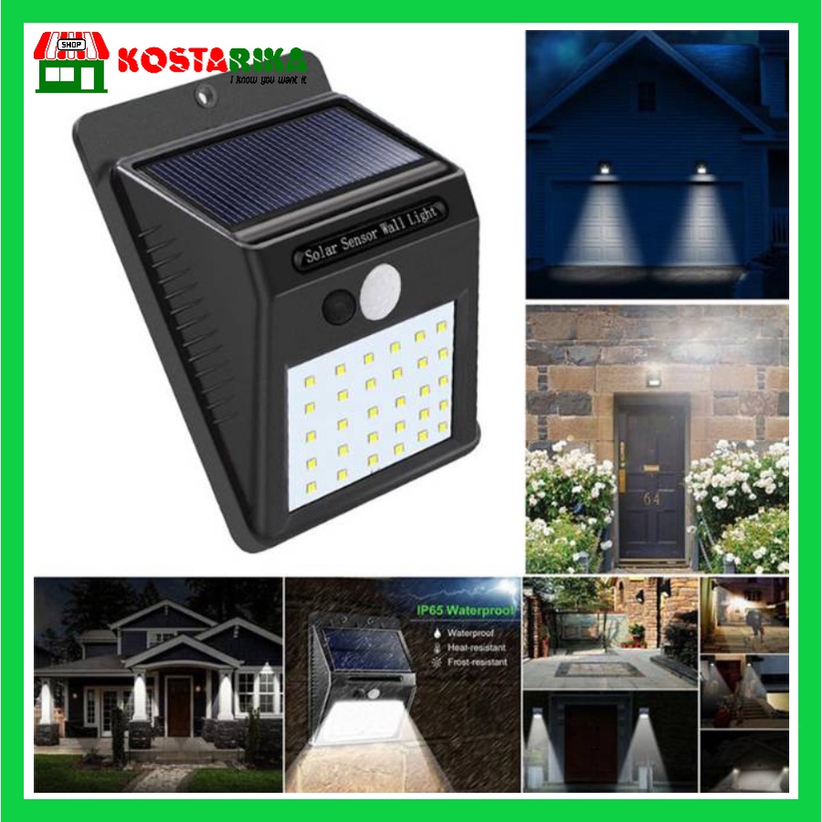 Solar Sensor Wall Light Atau Lampu Sensor Tenaga Surya LED Lampu Taman Dinding 8 20 25 dan 30 LED