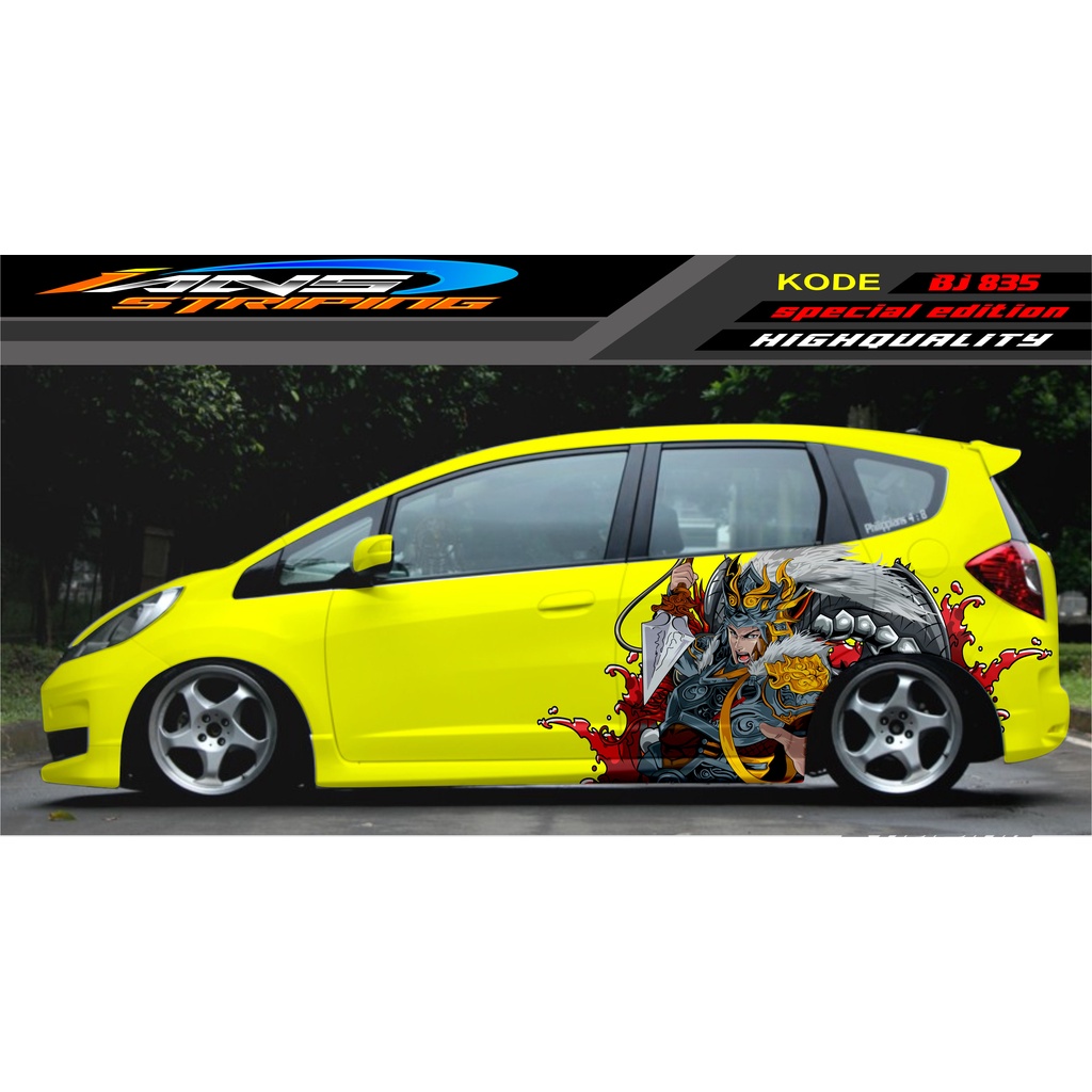 STIKER VARIASI  MOBIL HONDA JAZZ, SIGRA, YARIS, SWIFT / DECAL MOBIL / DECAL STICKER MOBIL ANIMASI