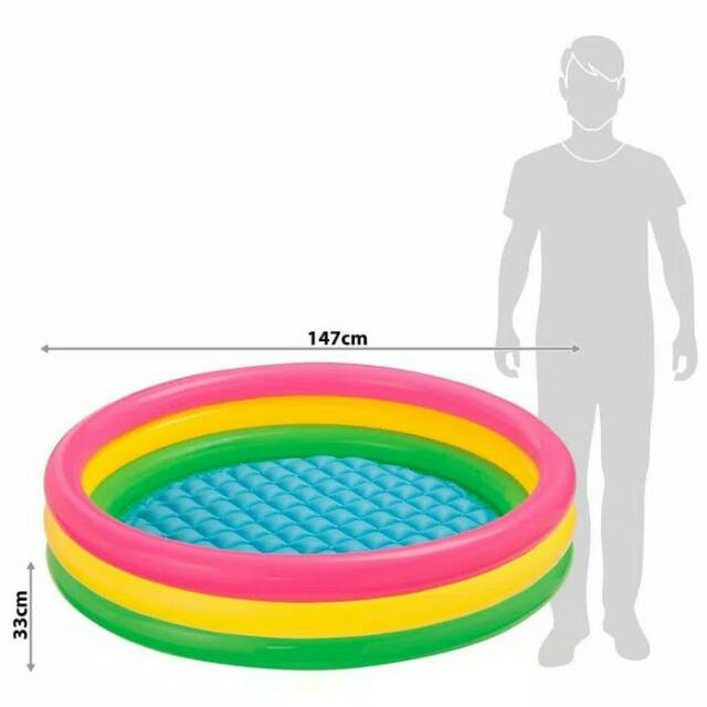 Kolam renang intex 57422 rainbow 147cm