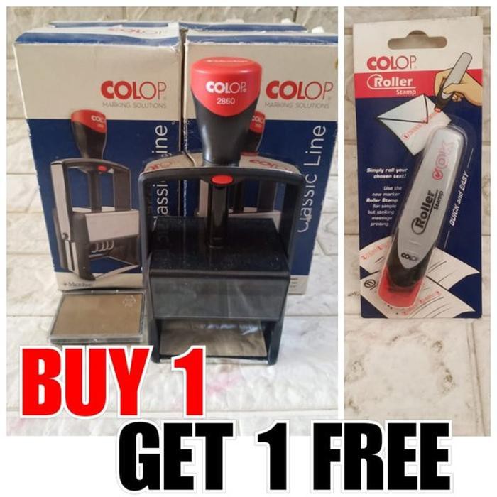 

Unik Stempel Colop Jadi FREE Roller Stamp Limited Stock sparepart Berkualitas