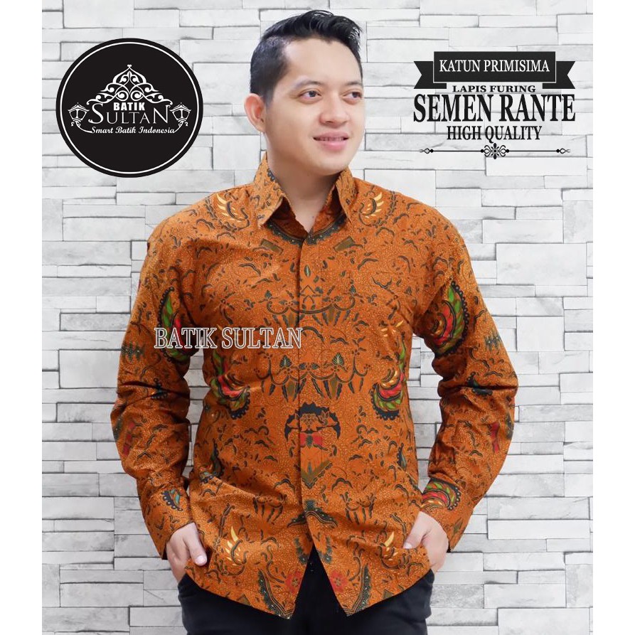 Semen Rante Kemeja Batik Pria Panjang Full Furing by Batik Sultan