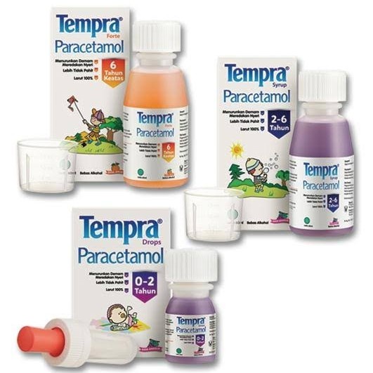 Tempra Syrup Penurun Demam Panas Anak / Bayi Paracetamol Forte Sirup Drops 30 / 60 / 100 ml