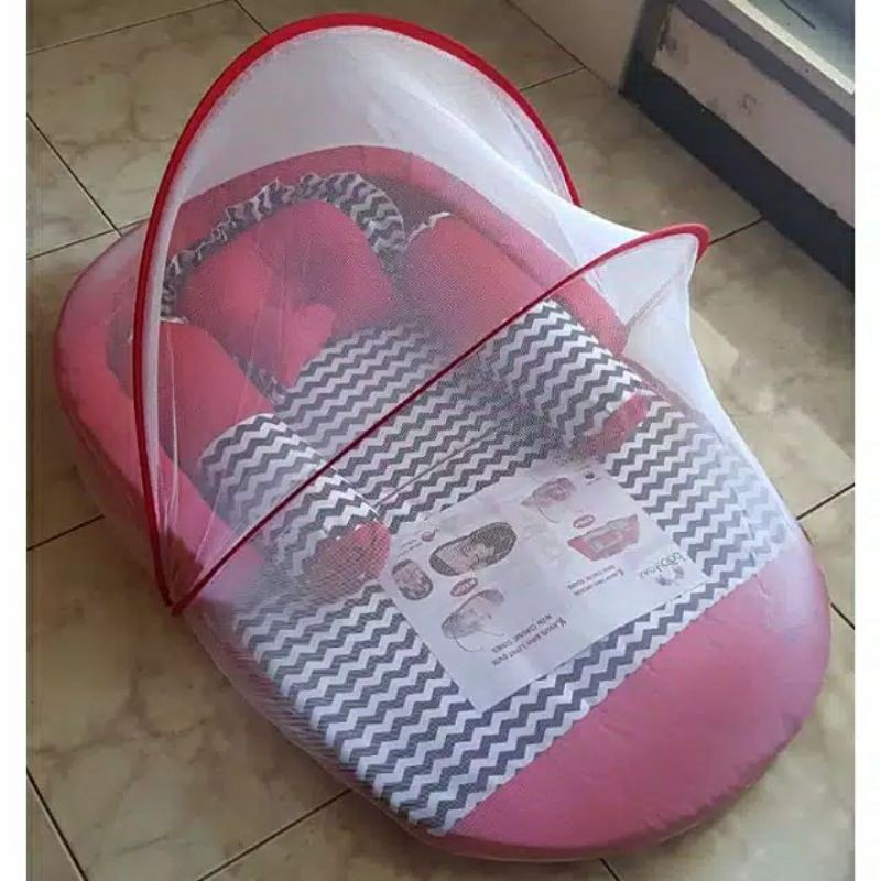 baby cute kasur bumper lipat+kelambu