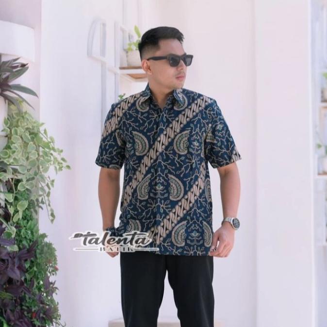 baju batik pria lengan pendek solo modern