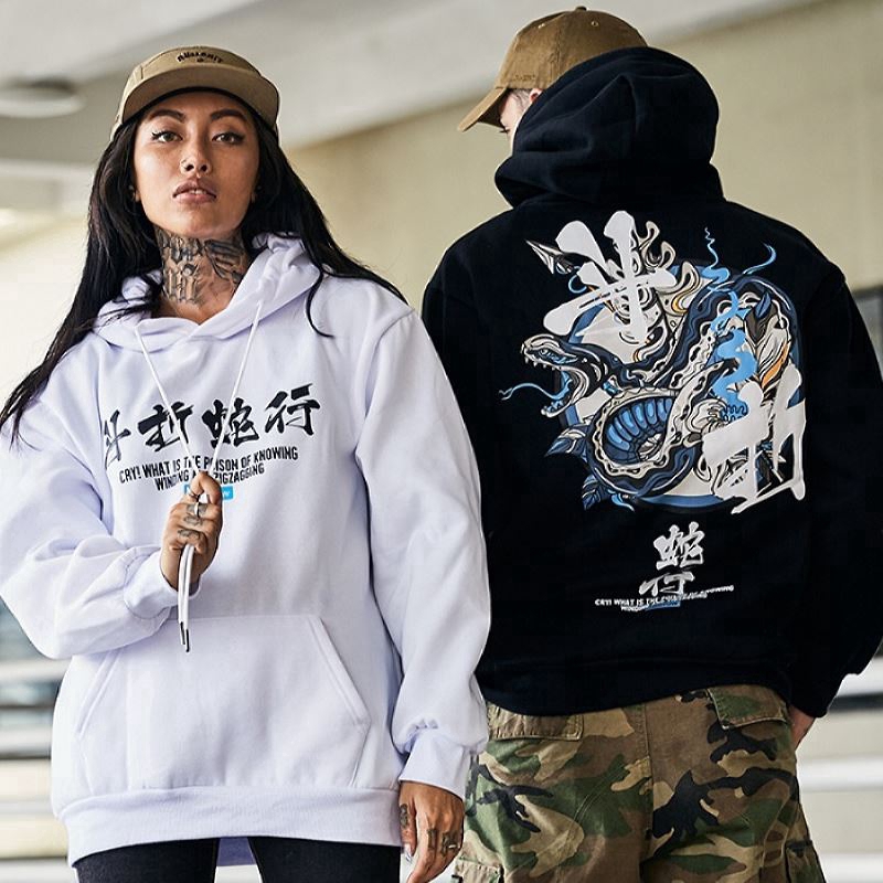 Jun Sweater Kaos Hoodie Lengan Panjang Casual Warna  Hitam 