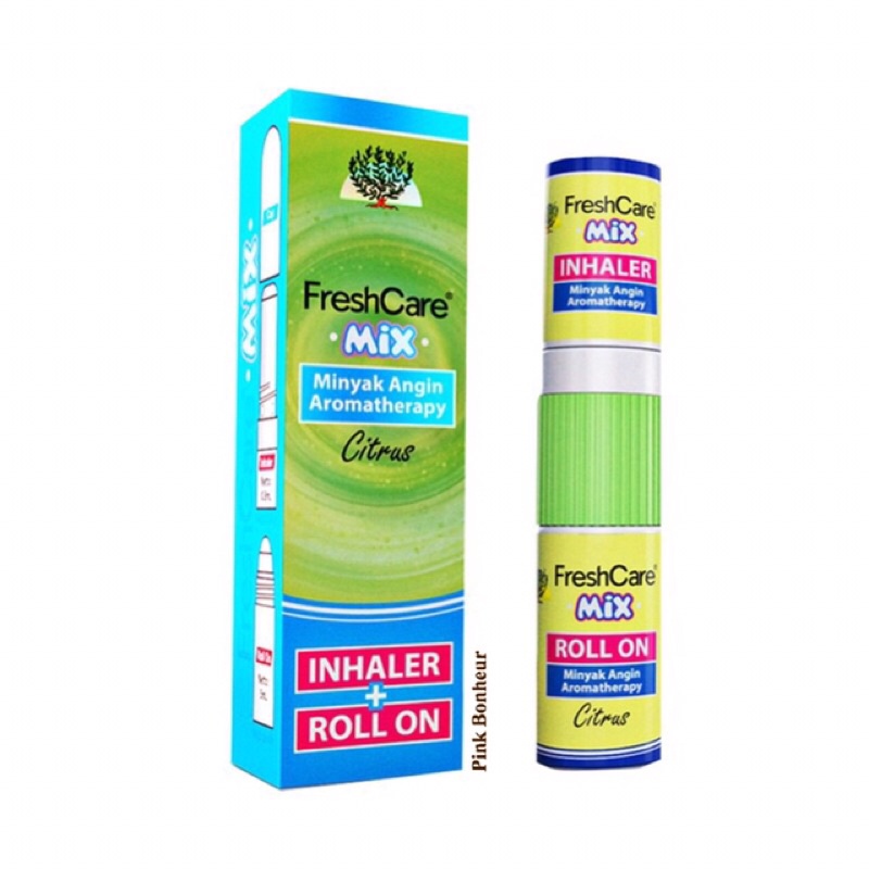 Freshcare Mix Roll On + Inhaler 2in1 Minyak Angin Aromatherapy Roll On 0,8ml 5ml ml Free Holder Topp