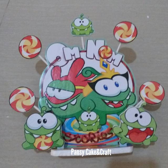 om nom cake toppers