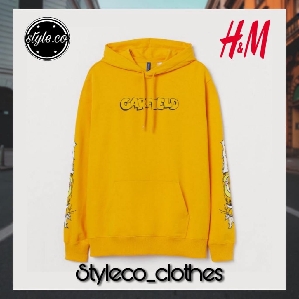 HOODIE H&M GARFIELD YELLOW (MUSTARD) ORIGINAL MURAH - HOODIE H&M ORIGINAL MURAH - HOODIE BRANDED ORI