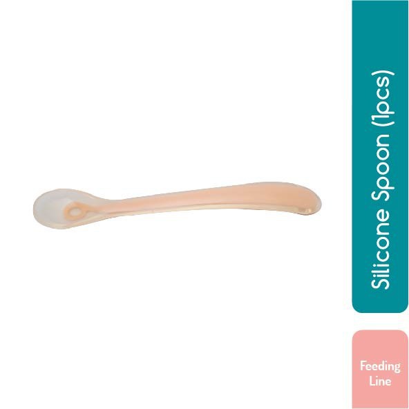 Babymoov Silicone Spoon Sendok Makan 1pcs Peach