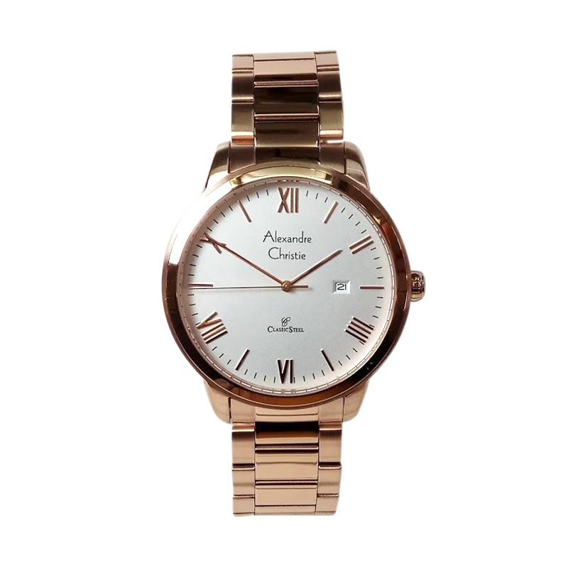 ALEXANDRE CHRISTIE WATCH AC 8567 PRIA ROSEGOLD WHITE ORIGINAL