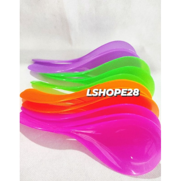 HARGA PER 6PCS Entong pelangi / entong nasi warna warni / entong nasi plastik.