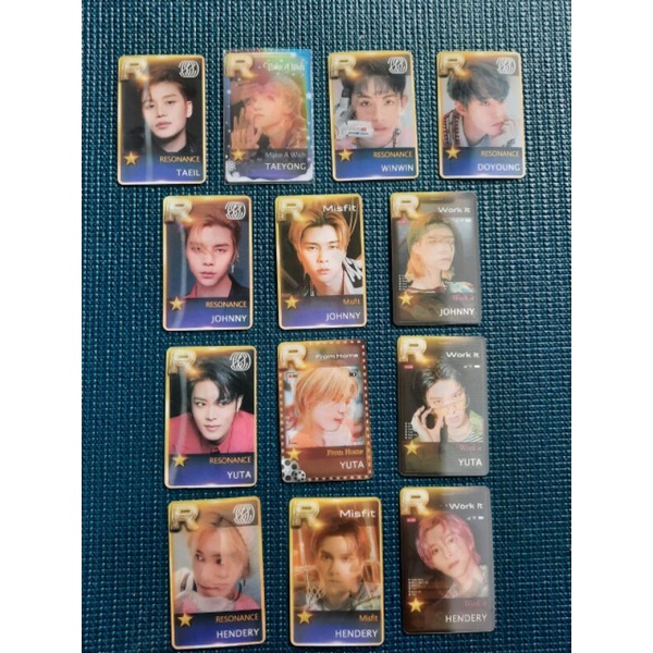 Photocard NCT127 Wayv / Taeyong Taeil Doyoung Johnny Yuta Winwin Hendery Resonance MAW Work it holo