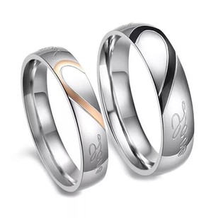 1pasang cincin stainless steel "real love"