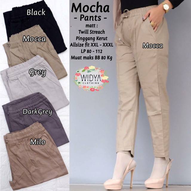 Mocha Celana  Kain  Wanita  Twill Streach LP 80 112 Pants 