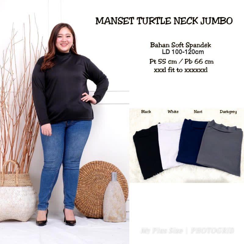 Tq88indonesia Baju Manset Wanita /  Manset Big Jumbo XXL / Manset Polos Lengan Panjang / Baju Atasan Wanita / Ootd / Outfit