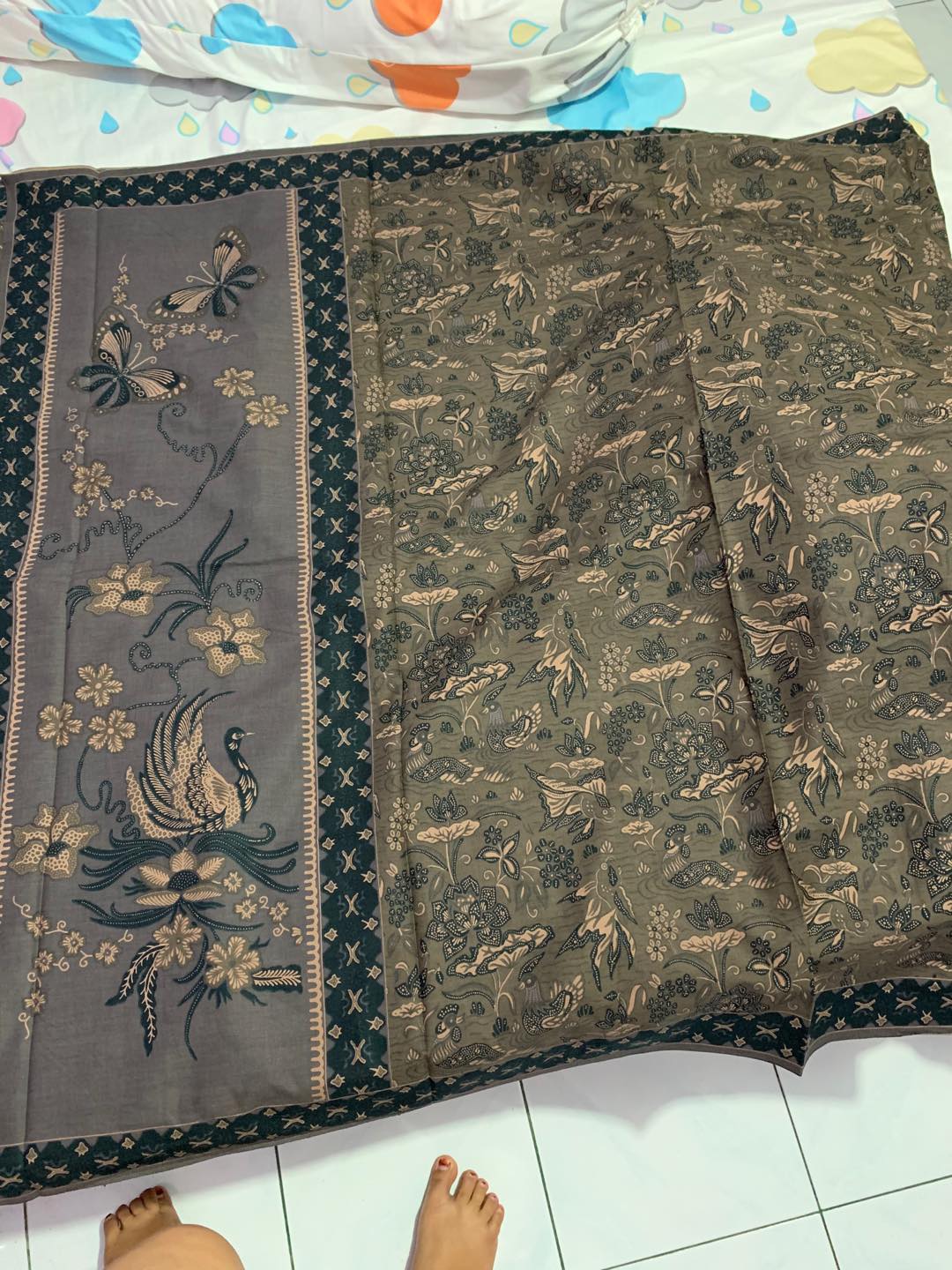 Kemeja Batik Pria Lengan Pendek Premium Capung Warna Cream Coklat 728526 Cap 72