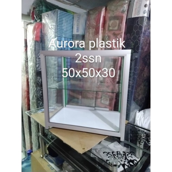 etalase kaca 2 SSN makanan / kosmetik dll promo