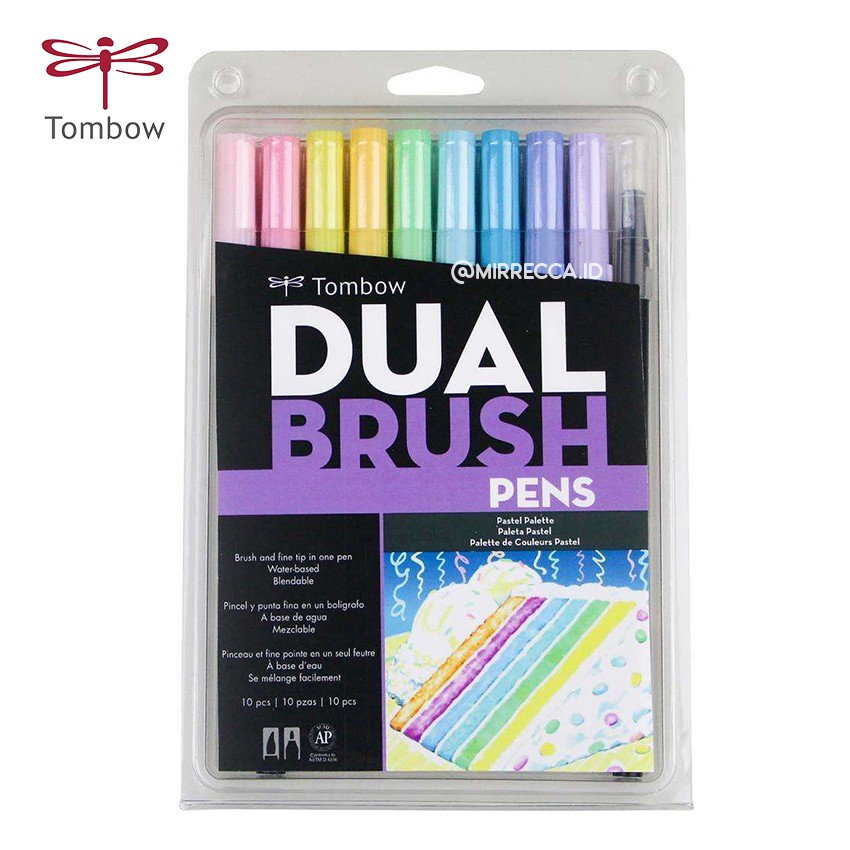 

TOMBOW ABT 10 COLORS SET PASTEL PALETTE SERIES DUAL BRUSH PEN ART COLLECTION | PENA KUAS LUKIS