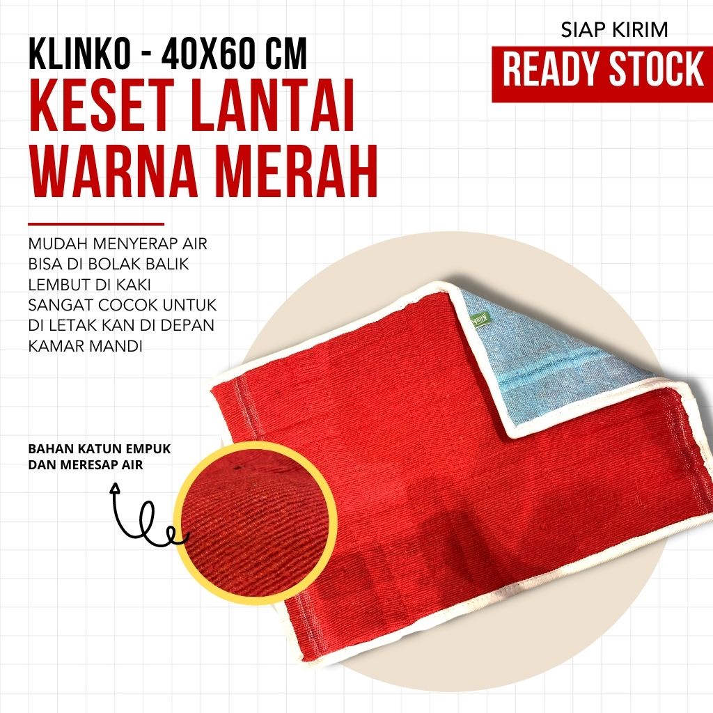 Keset Kamar Mandi Lap Kaki - Klinko (2 sisi) [TERMURAH]