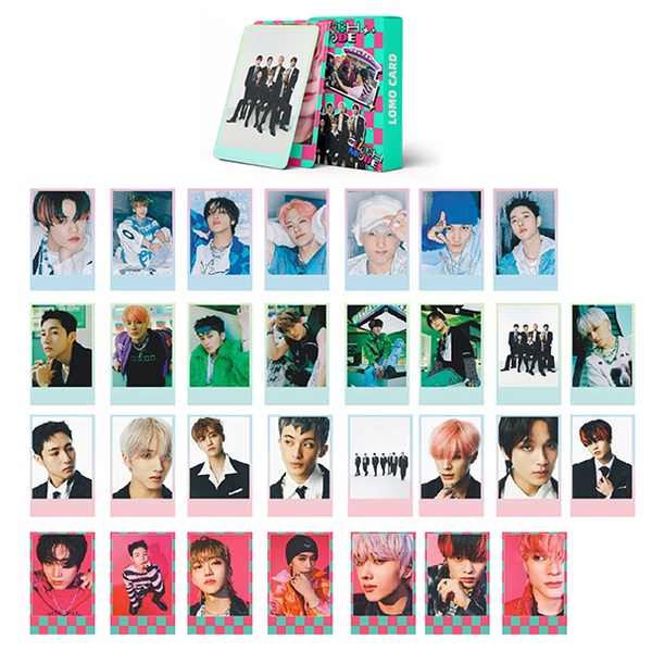 30pcs / box Kartu Foto BTS 2022 ENHYPEN BLACKPINK Stray Kids EXO TWICE TXT NCT Dream Aespa LOMO