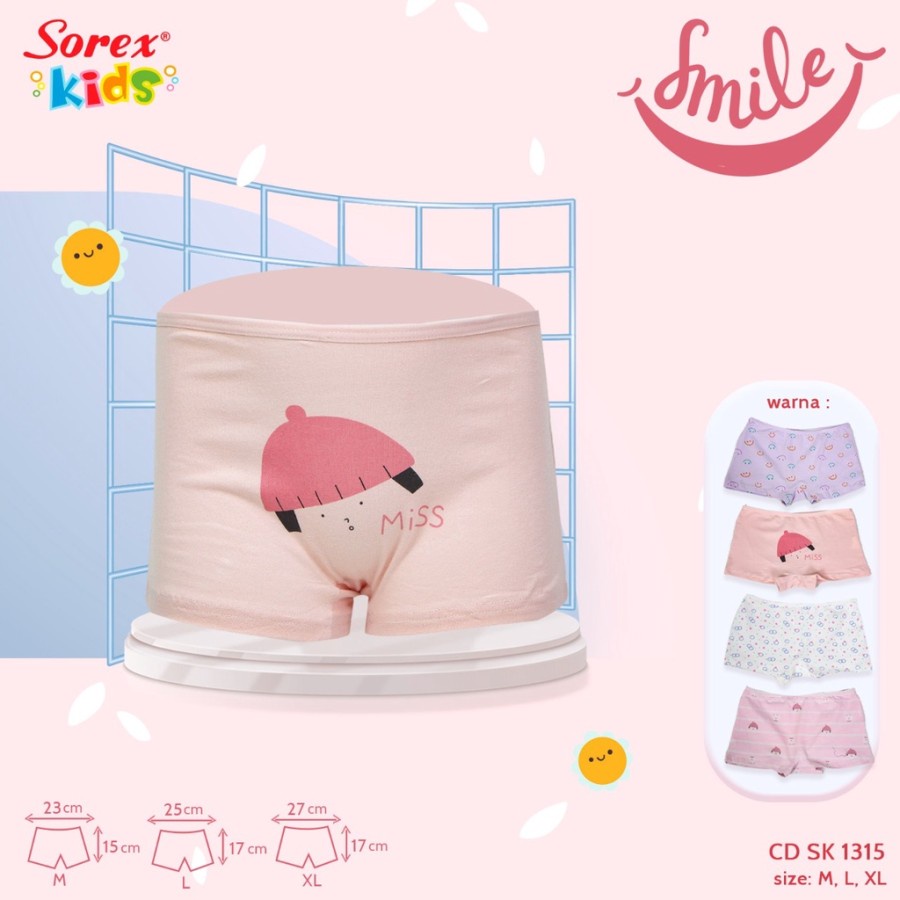 Sorex Kids Celana Dalam Anak Perempuan Smile CD SK 1315