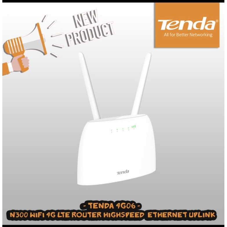 Tenda 4GO6 N300 4G LTE Router highspeed ethernet uplink