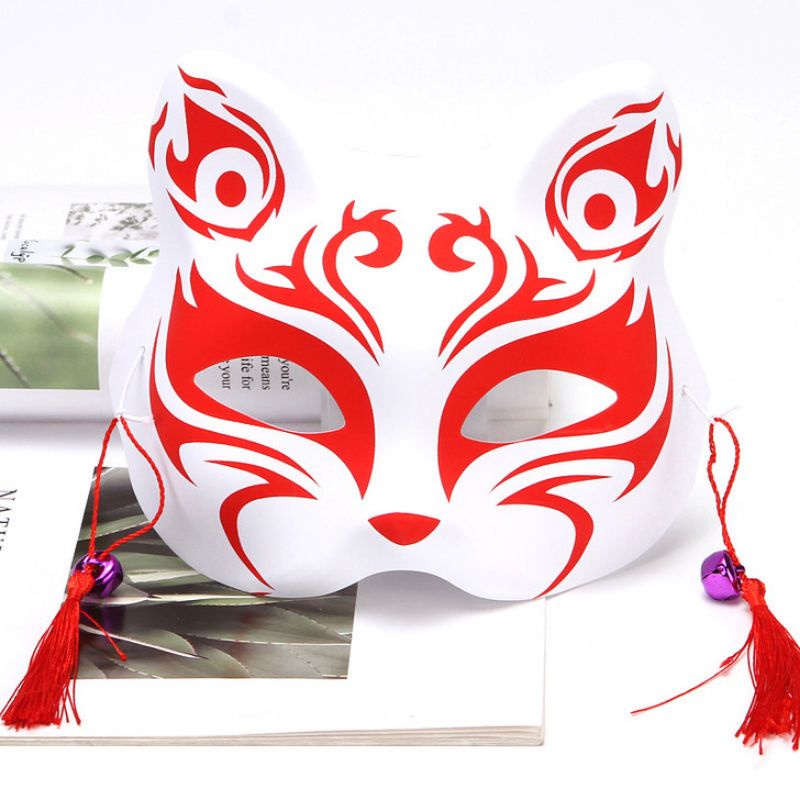 TOPENG KUCING COSPLAY KITSUNE FOX BUNKASAI JAPANESE FESTIVAL MASK COSPLAY