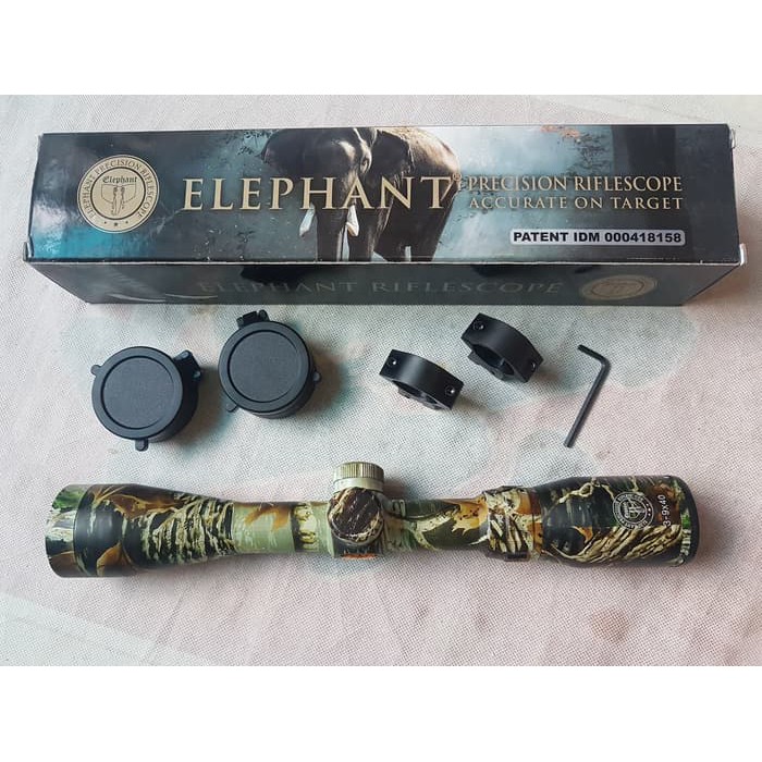 Telescope Teleskop Scope ELEPHANT 3-9X40 CAMO HIJAU