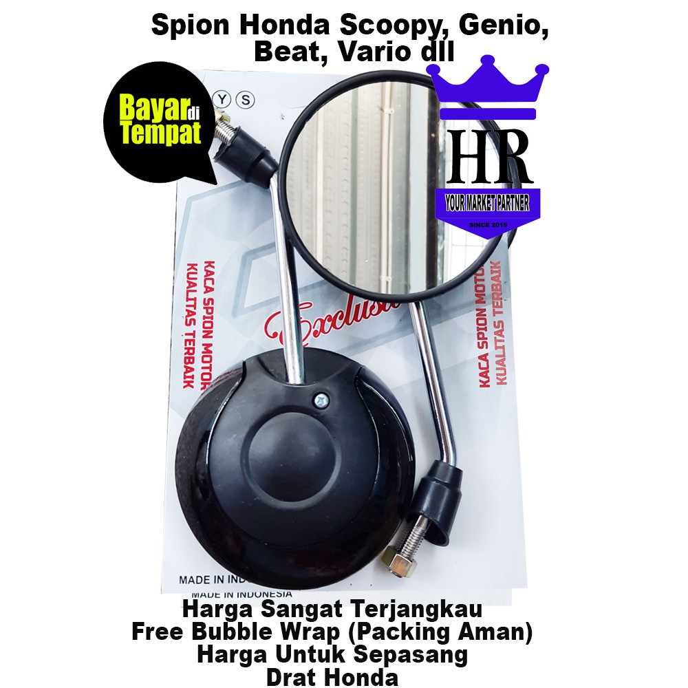 Spion Scoopy Sepion Scoopy Spion Scoopy NEW Datar -Spion scoopy esp kaca datar _SPION GENIO-Hitam