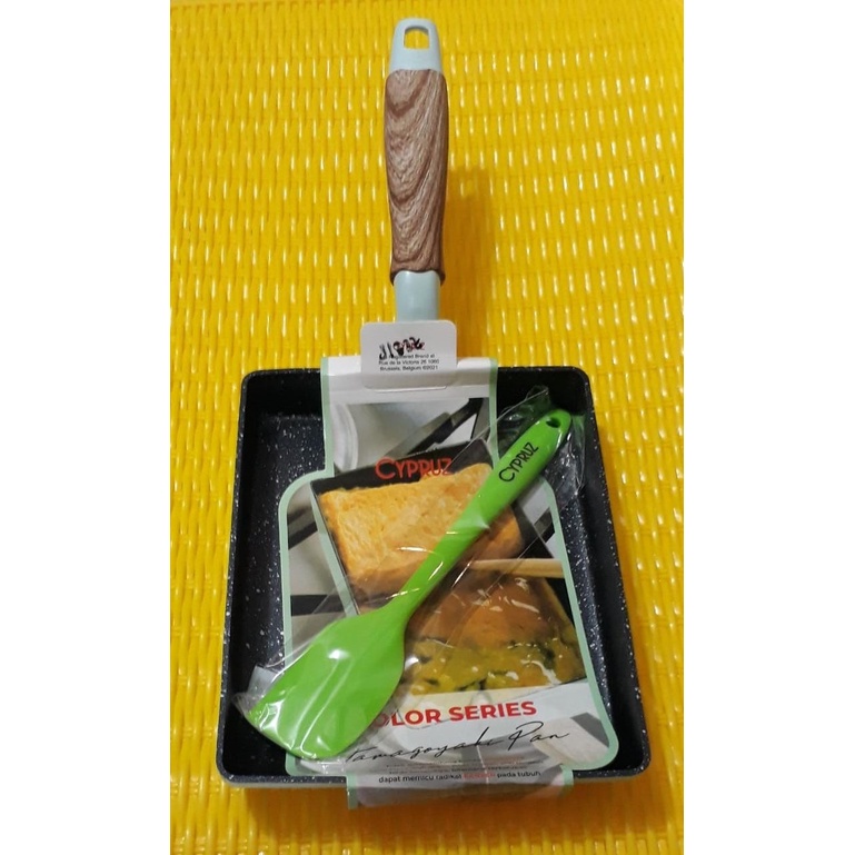 Tamagoyaki Egg Pan 15 cm Color Series Cypruz FP-0735 Wajan Induksi