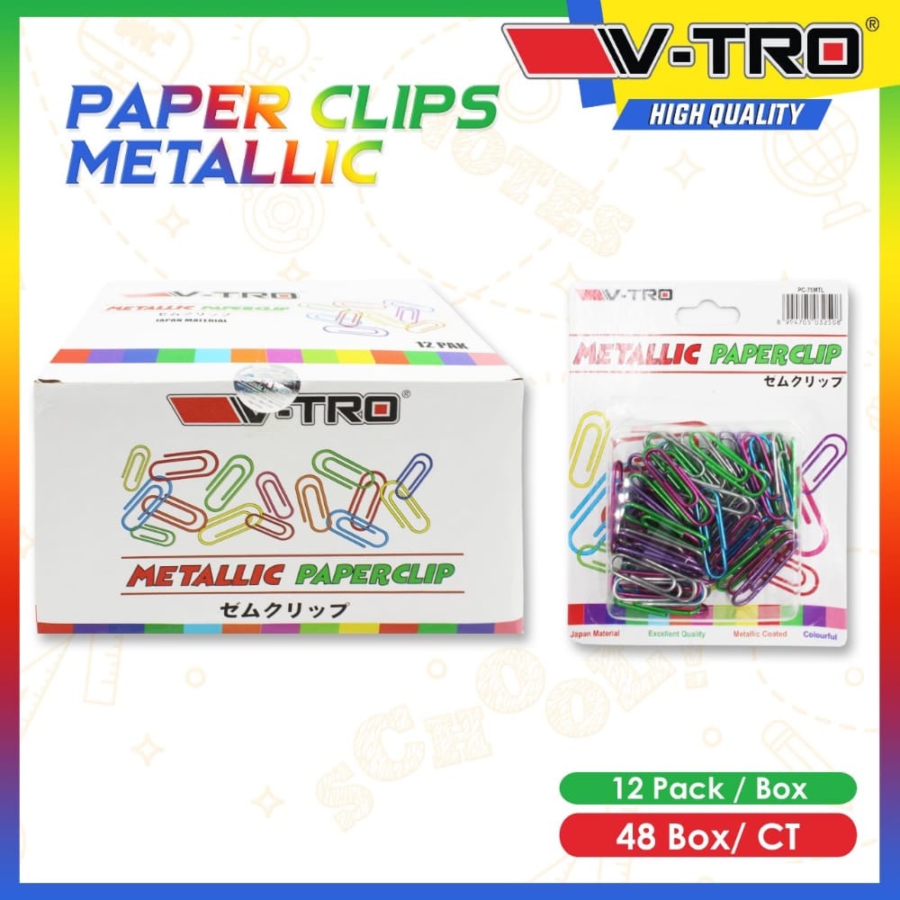 #LC-ATK Paper Clip V-Tro Metalic Paperclip Warna