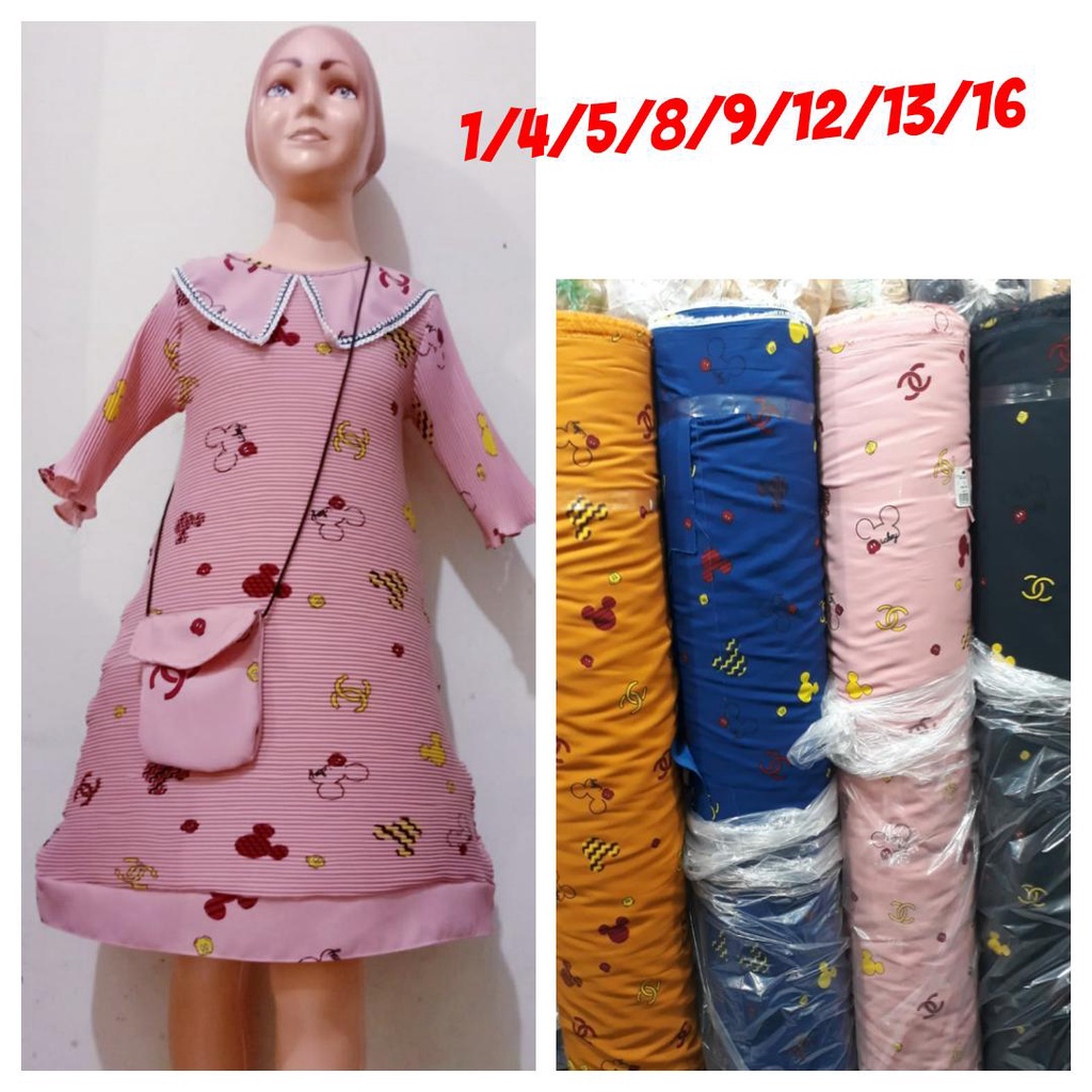 DRES ANAK PEREMPUAN TURUN NAIK FIRAL TIK-TOK BUAT USIA 3-8 TAHUN/BAJU ANAK/PAKAIAN ANAK/SETLAN ANAK